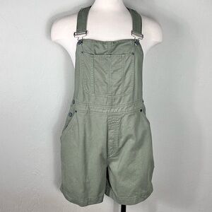 BillBlass Vintage Olive Green Cotton Overall Shorts